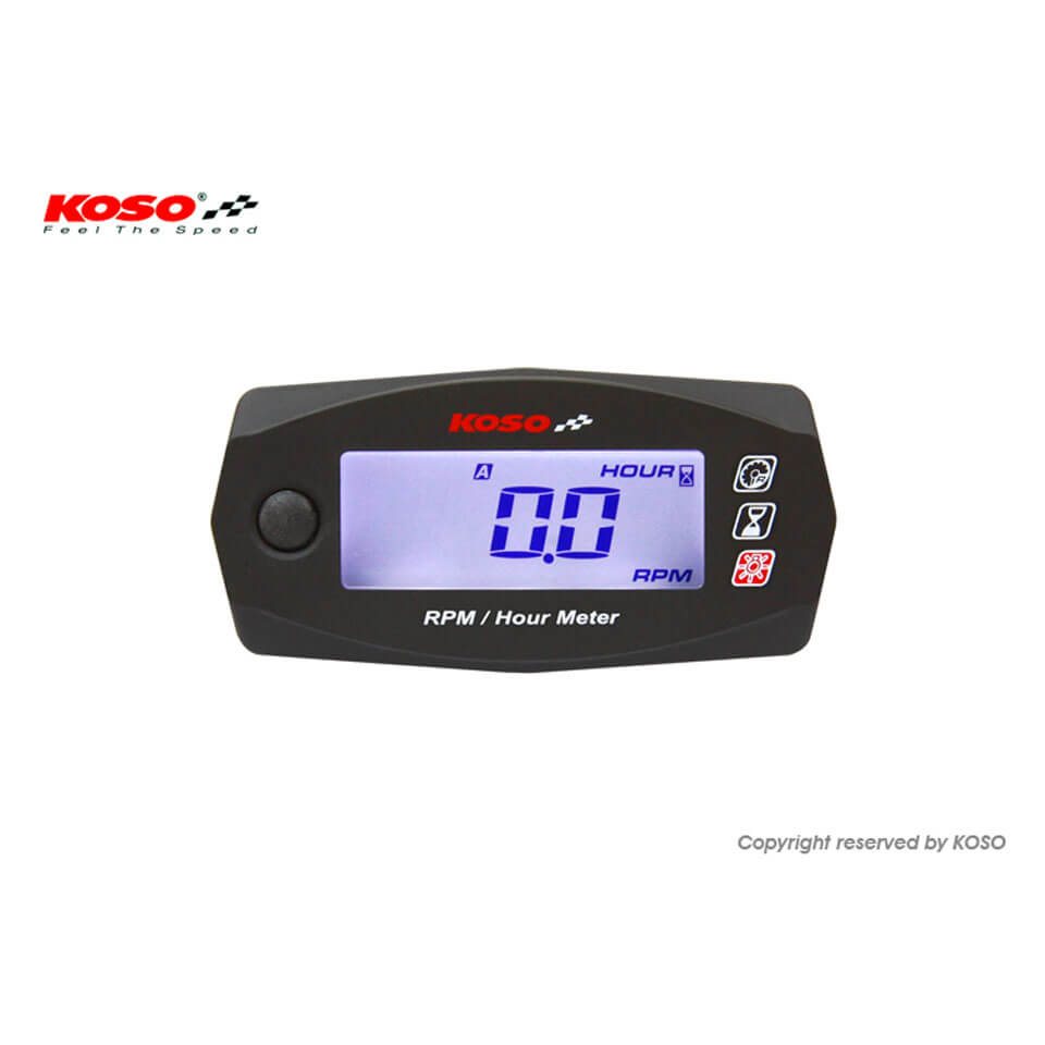 KOSO Mini 4 - Medidor de velocidad y tiempo de funcionamiento - Negro