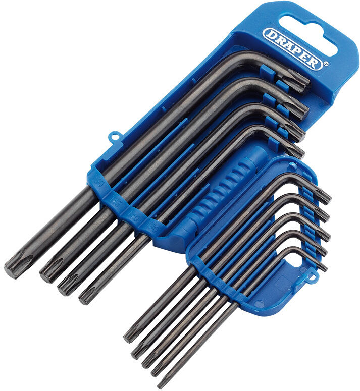 Draper Juego de 9 teclas Torx® macho largas -