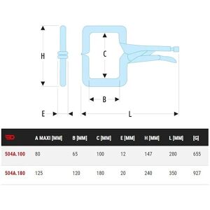 FACOM - 504A - Pinces-etaux ''soudure a l'arc'' - Modele