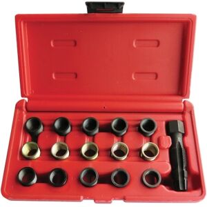 - VT13516 Set de réparation de filets de puits de bougie, tarauds et inserts filetés réféction bougies, 16pcs