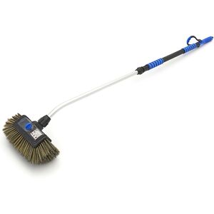 HBM Brosse de lavage professionnelle télescopique avec raccord d'eau et alimentation en eau réglable 100 - 155