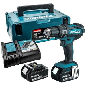 Makita Ensemble perceuse-visseuse à percussion 18 V 2x 3,0 Ah Makita DHP482RFJ