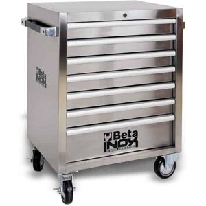 BETA Servante mobile d'atelier 7 tiroirs INOX - C04 INOX - 024003077