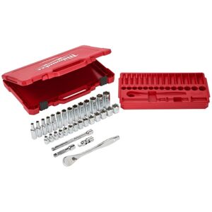 MILWAUKEE Set de douilles et cles a cliquet 3/8 32 pcs - 4932464945