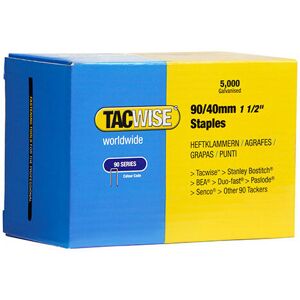 Tacwise 0311 90/40 mm Narrow Crown Staples-Box of 5,000, Silver, 40mm - Publicité