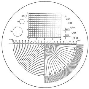 - 4026158054296 Loupe de précision avec graduation Lentille: (ø) 23 mm