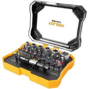 - jeu de 28 embouts et douilles mixtes avec drive 1/4'