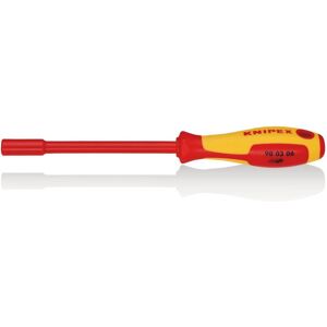 Knipex 98 03 06 Clé à douilles avec poignée de tournevis isolées par gaines bi-matière, certifiées vde brunie 232 mm - Publicité