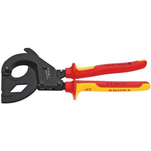 Knipex 95 36 315 a Coupe-câbles à cliquet pour câbles à blindage acier (câbles swa) isolées par gaines bi-matière, certifiées vde noire laquée 315 mm - Publicité