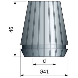 Pince haute précision ER40 Freud 20 H46 Plage de serrage 20÷19 -  -MP16M 209