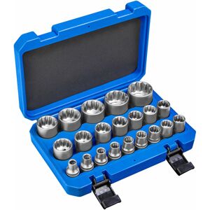 TECTAKE Coffret à outils 21 Pièces Clé à Douille Femelle - bleu - bleu - Publicité