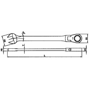 - 131891004 llave combinada carraca articulada 17MM 600517RF