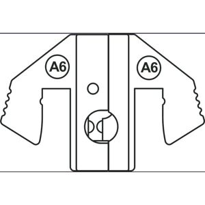 PLE-0A6  Mors de sertissage pour cosses plates isolées 4.0 à 6.0 mm² adapté pour marque (pinces) toolc - Toolcraft