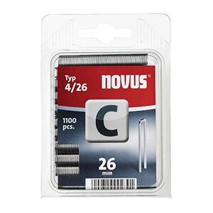 Novus C 4 Agrafes à dos étroit d'une longueur de 26 mm, 1100 agrafes du type 4/26, optimal pour la fixation des panneaux - Publicité