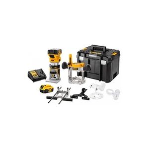 Dewalt Affleureuse-défonceuse XR 18V - 2 batteries 18V5Ah - pince 6-8 mm + accessoires - coffret Tstak - DCW604P2-QW - Publicité