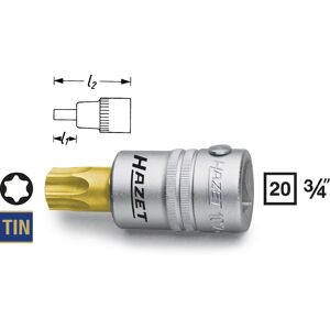 Douille mâle TORX - Carré creux 20 mm (3/4 pouce) - Profil TORX intérieur - Taille: T 100 - Longueur totale: 80 mm - 1012-T100