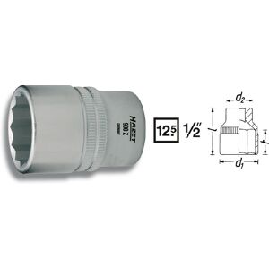 Douille (à 12 pans) - Carré creux 12,5 mm (1/2 pouce) - Profil Traction à 12 pans extérieurs - Taille: 26 - Longueur totale: 44 mm - 900Z-26