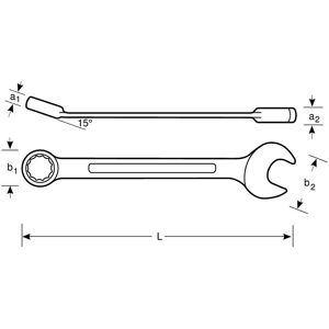 Bahco Clé mixte plate, 21 mm - Publicité