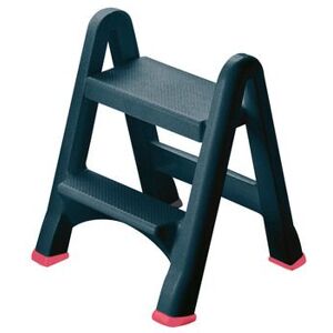 Curver 155160 - Tabouret Pliable 2 Marches Anthracite - Publicité