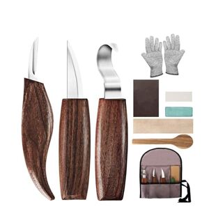 EJPPDHCO Ensemble d'outils de sculpture sur bois, ciseau coupe-bois, ensemble d'outils à main, couteau à découper le bois, bricolage épluchage sculpture sur bois (Size : 3PCS) - Publicité