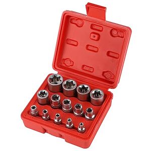 CPROSP Coffret Douille Torx Femelle 1/4" 3/8" 1/2", Douille de Profilés E Torx E4, E5, E6, E7, E8, E10, E11, E12, E14, E16, E18, E20, E22, E24 avec Boîte Pratique - Publicité