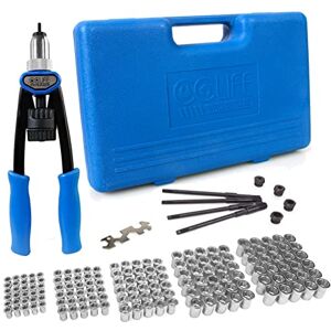 Filetée Rivet Écrou Kit, 86 Pcs Pince à Riveter Kit de Écrou Riveteuse Rivet  Nutsert Gun