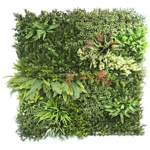 Mur vegetal artificiel - Printemps poetique - Interieur et exterieur - 1m x 1m