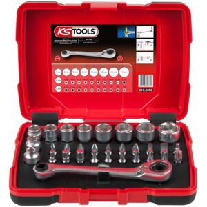 KS TOOLS Coffret cliquets et douilles 1/4