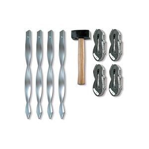 Kit de fixation - 6 piquets + 6 tendeurs + 1 marteau + sac - VKF Renzel