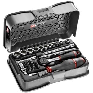 FACOM Coffret douilles 1/4'' 6 pans métriques et embouts 31 pièces - FACOM - R.161-5P6