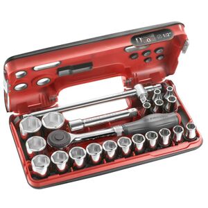 FACOM Coffret à douilles 1/2'' 6 pans métriques 22 pièces - FACOM - S.360DBOX4PB