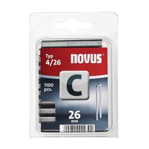 Novus C 4 Agrafes à dos étroit d'une longueur de 26 mm, 1100 agrafes du type 4/26, optimal pour la fixation des panneaux - Publicité