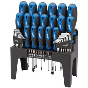 Draper Tools Jeu de tournevis, clé hex et embouts 44 pcs Bleu 81294 - Publicité