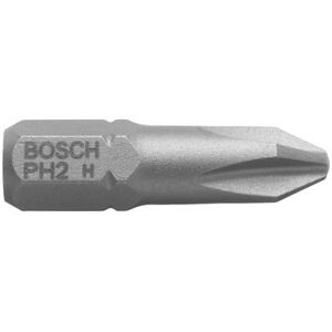 Lot de 25 embouts de vissage extra-dur phillips ph3 à queue 6 pans mâle 1/4' longueur 25 mm bosch 2607001516 - Publicité