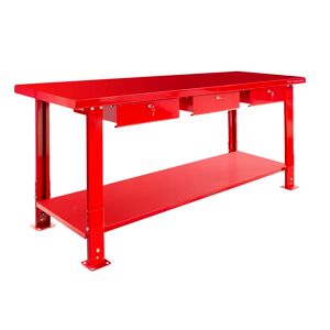 Mw Tools Établi 200 cm avec pieds réglables et 3 tiroirs MW Tools