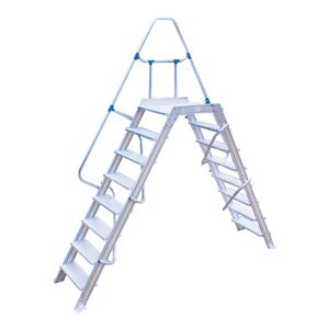 Axess Industries passerelle double accès en aluminium 60°   nbre de marches 12   haut. travail...