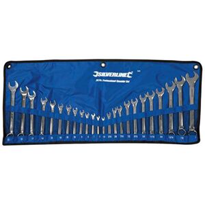 Silverline Trousse de 24 clés mixtes 6 - 22 mm et 1/4 - 1