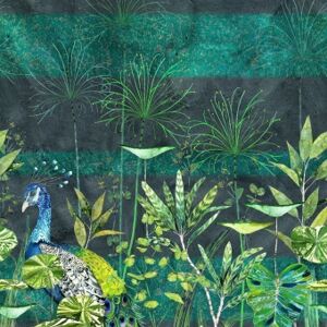 Designers Guild Papier peint panoramique Arjuna Leaf With Peacock Viridian