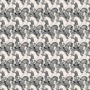 M.C. Escher Papier peint Horseman