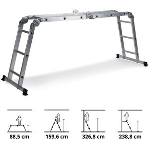 hjh OFFICE SOLID W3   12 barreaux - Échelle pliante Aluminium