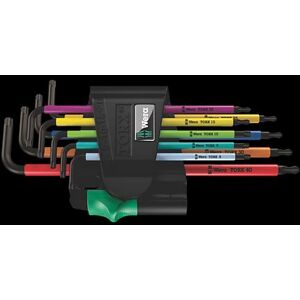 Wera Jeu de clés coudées Wera 05024335001 967/9 TX BO Multicolour BlackLaser, 9 pièces