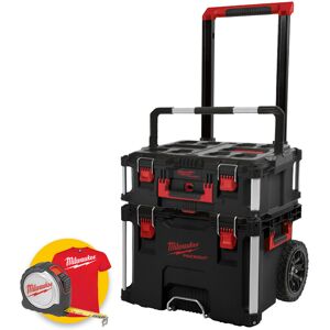 Milwaukee Packout KIT 2 - Trolley cassetta porta attrezzi + Cassetta portautensili grande