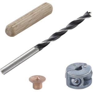 Wolfcraft SET PER ESEGUIRE SPINATURE, SPINE DN. 8 MM. PUNTA PER LEGNO E ARRESTO DI PROFONDITA' 2917000