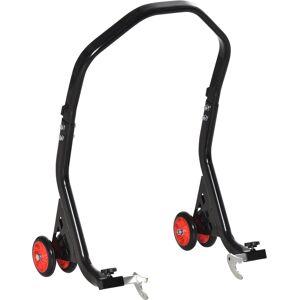 Durhand Cavalletto Alzamoto Posteriore Universale e Regolabile Cavalletto Spostamoto per Moto Sportive Fino 200kg Nero