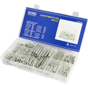 ASSORTIMENTO SET SERIE DI 200 MOLLE A COMPRESSIONE E TRAZIONE SOGI AS-200-MOL