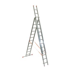 FACAL Scala a sfilo  Genia 3 rampe in alluminio 3 x 12 gradini per lavori fino a 9.8 m