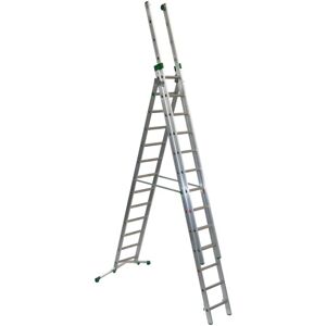 FACAL Scala a sfilo  Super Prima 3 rampe in alluminio 3 x 13 gradini per lavori fino a 10.8 m