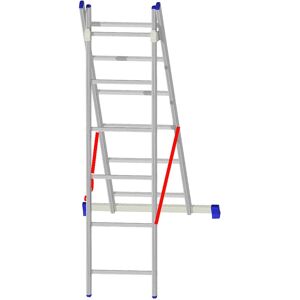 Leroy Merlin Scala a sfilo Stilo 2 rampe in alluminio 2 x 6 gradini per lavori fino a 3.76 m