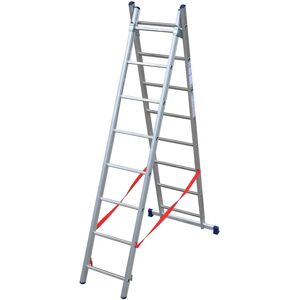 Leroy Merlin Scala a sfilo Stilo 2 rampe in alluminio 2 x 8 gradini per lavori fino a 4.6 m