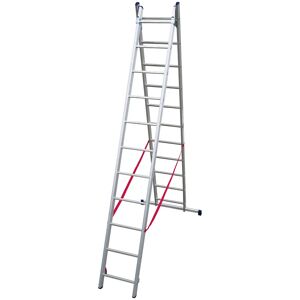 Leroy Merlin Scala a sfilo Stilo 2 rampe in alluminio 2 x 11 gradini per lavori fino a 6 m